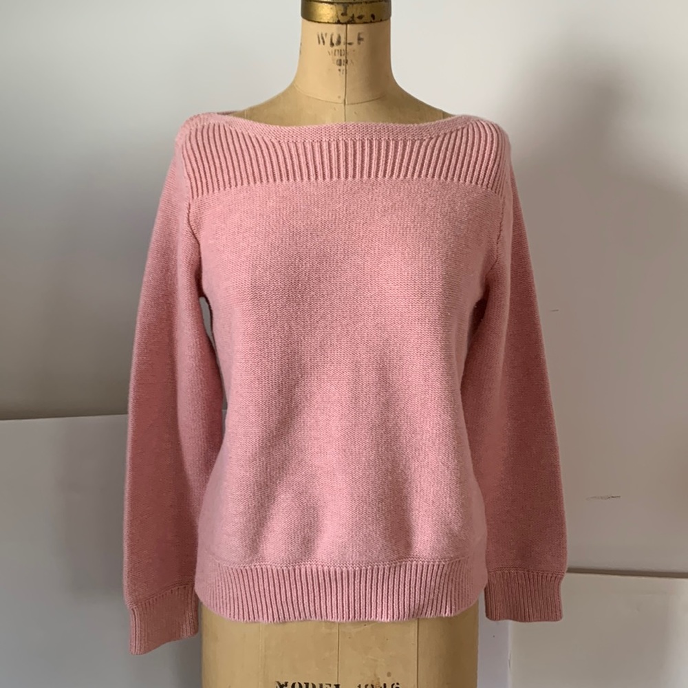 Vintage Lauren Jeans sweater Company Ralph Lauren pink cotton boatneck pullover